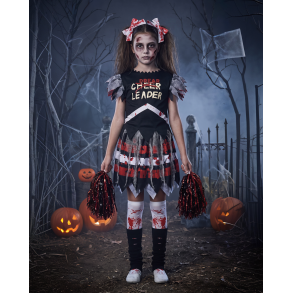 Zombie Cheerleader kostume inkl. tilbeh�r - OBS Forudbestilling til levering medio/ultimo september